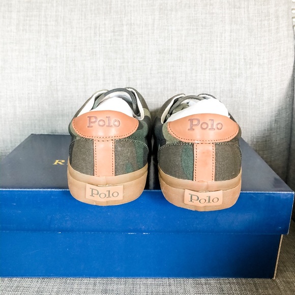 NIB Polo Ralph Lauren Thornton Camo Canvas Sneaker - Picture 4 of 8